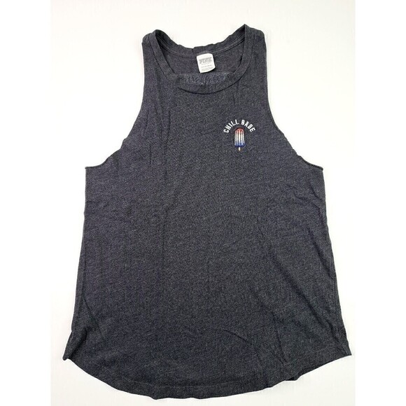 PINK Victoria's Secret Tops - Victoria Secret Pink Chill Babe Popsicle Sequin Racerback Tank Top Gray SZ S